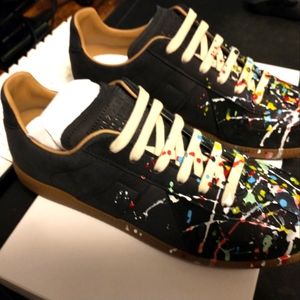 Black Paint Splatter Maison Margiela Sneakers